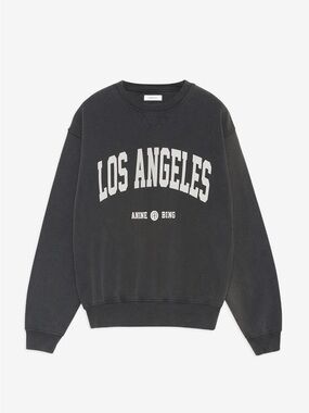 ANINE BING Ramona Sweatshirt University Los Angeles in Washed Black